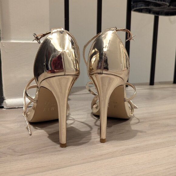 MIX No. 6 Zaydia Gold Sandal Heels - Picture 4 of 5